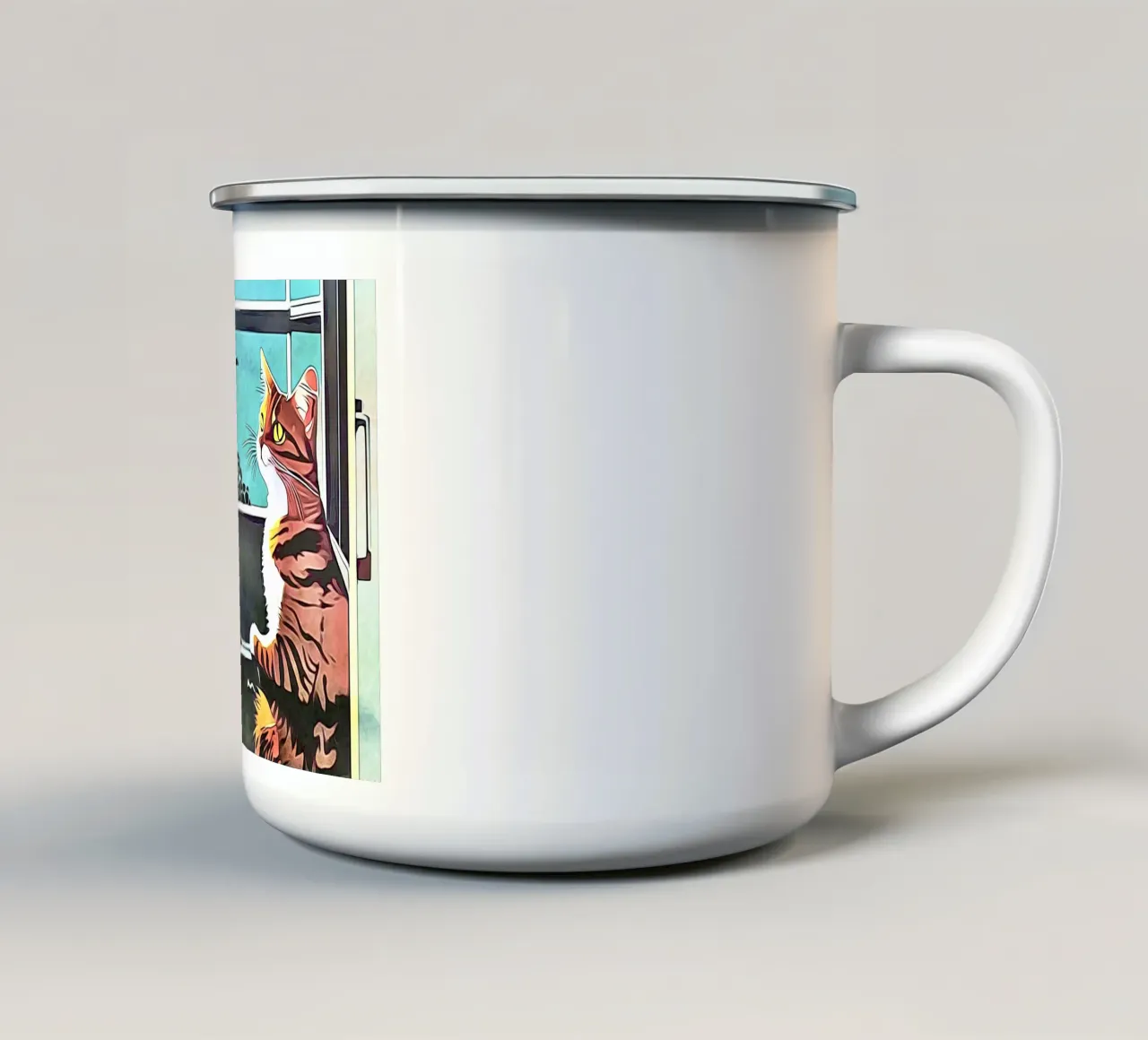 Nessuno sta guardando... tazza in smalto da ZAMART - PopArt