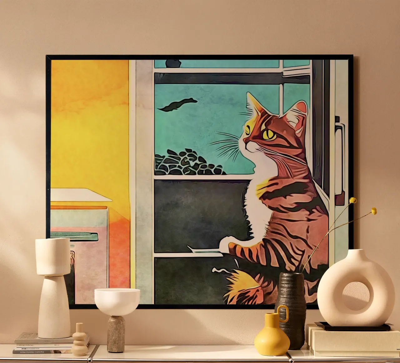 Niemand kijkt... poster met aluminium frame van ZAMART - PopArt