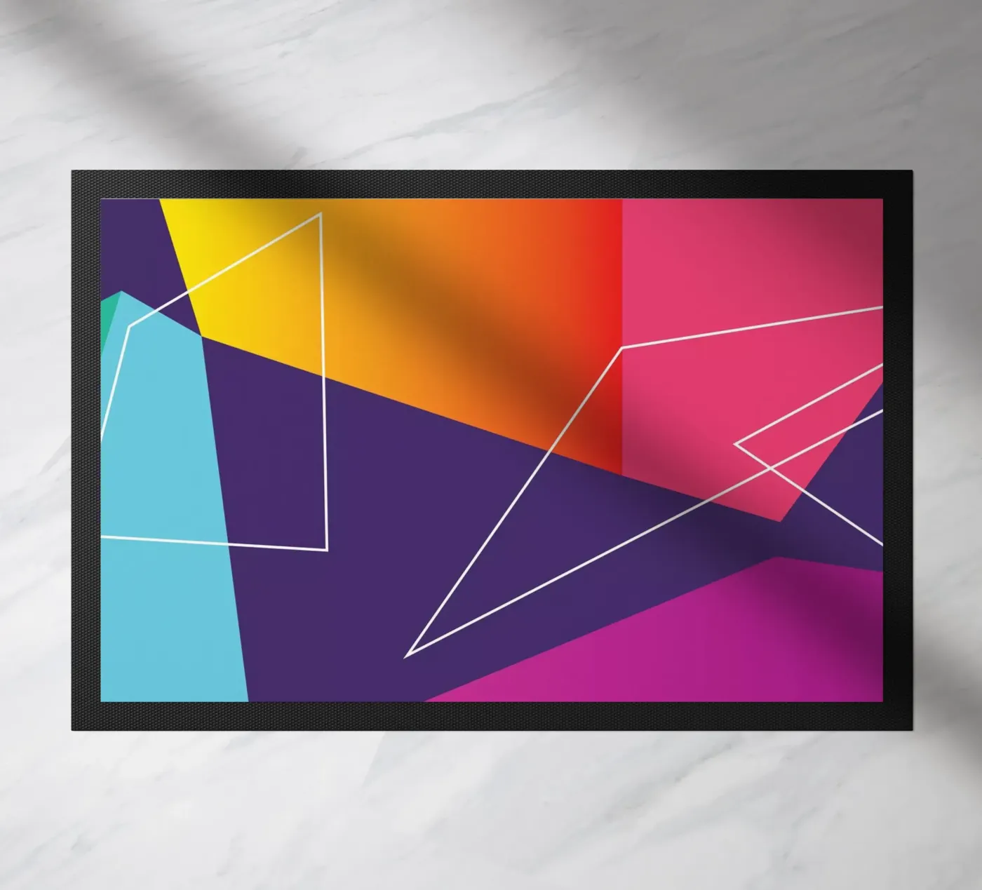 Shape Flow doormat by Kim Hubball Studio