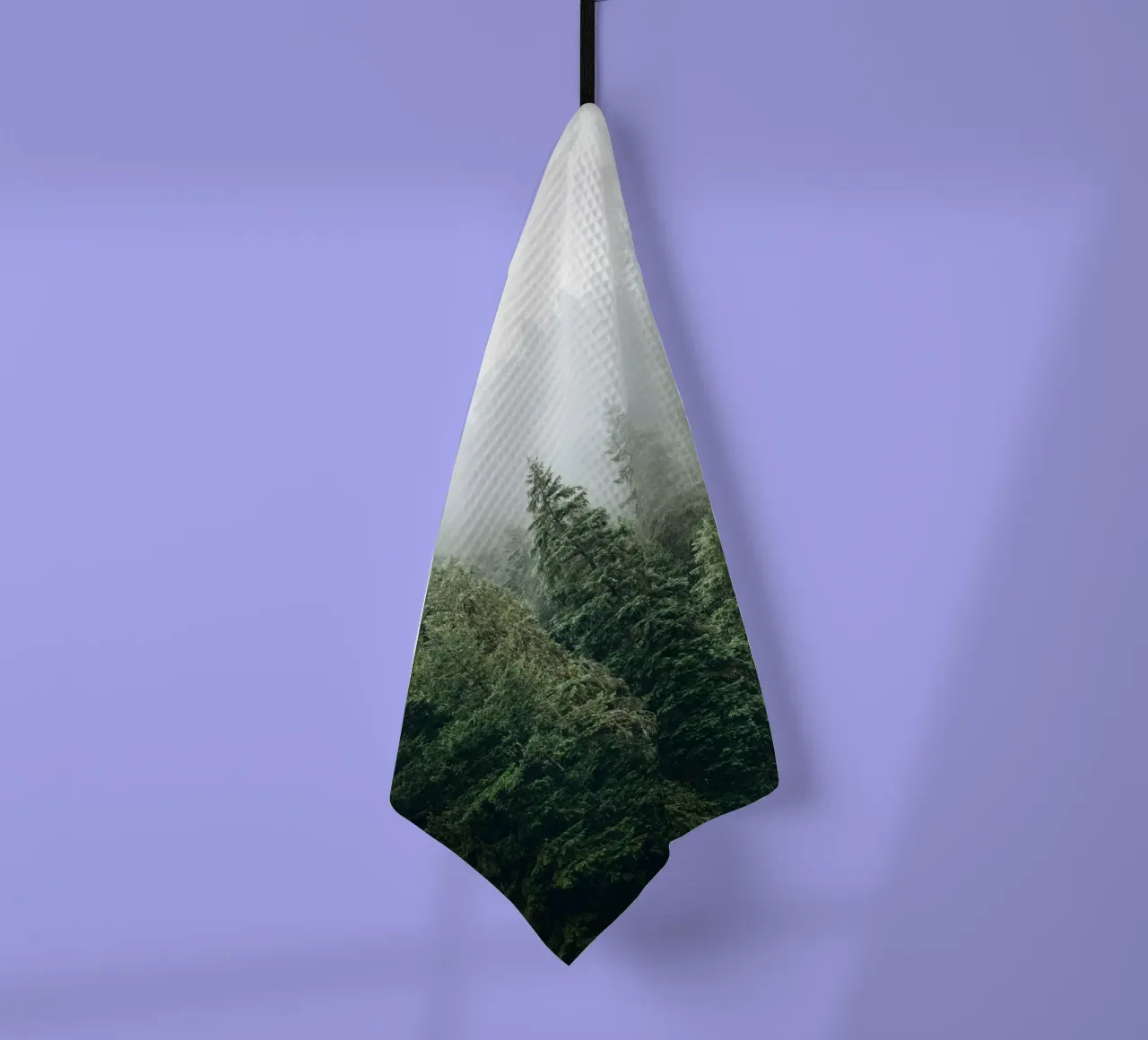 Vancouver, Canada I Foresta di abeti in una nebbia mistica canovaccio da cucina da Julie Travel Photography