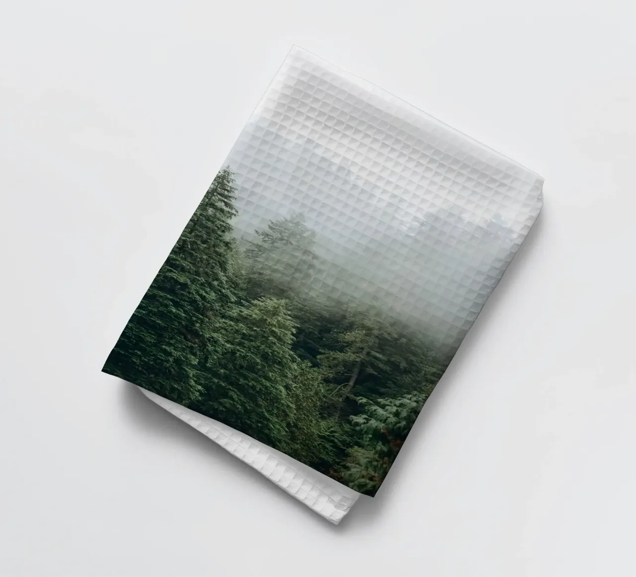 Vancouver, Canada I Foresta di abeti in una nebbia mistica canovaccio da cucina da Julie Travel Photography