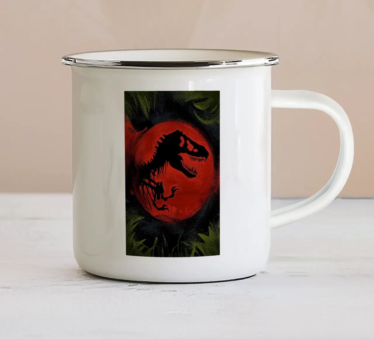 Jurassic Park tazza in smalto da nabakumov