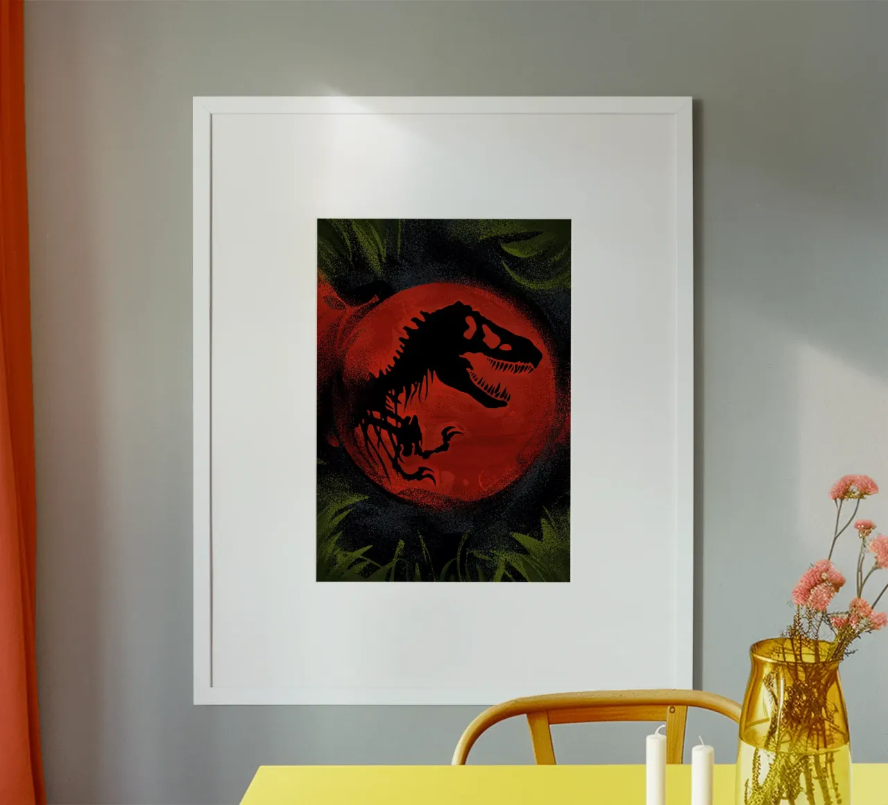 Jurassic Park poster con telaio in plastica da nabakumov