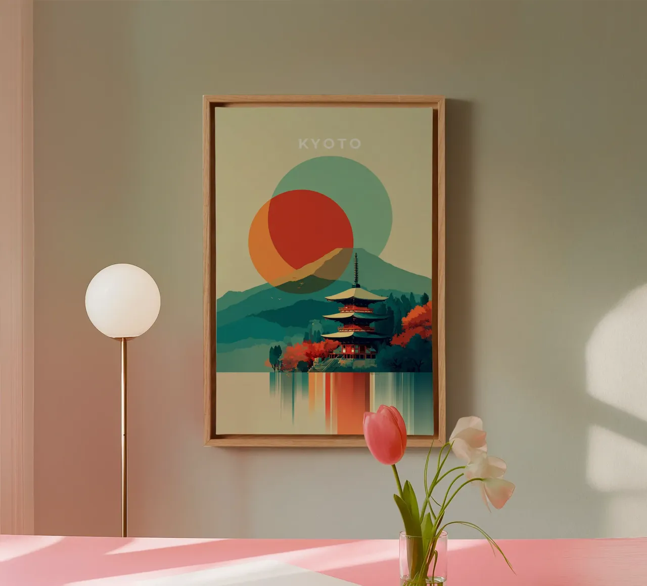 Kyoto Eclipse canvas van Alabala