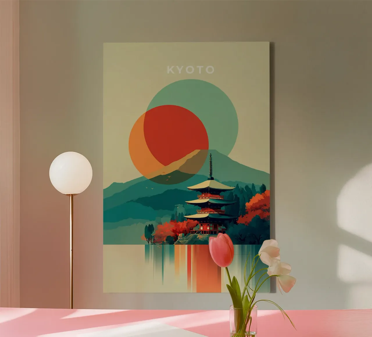 Kyoto Eclipse canvas van Alabala