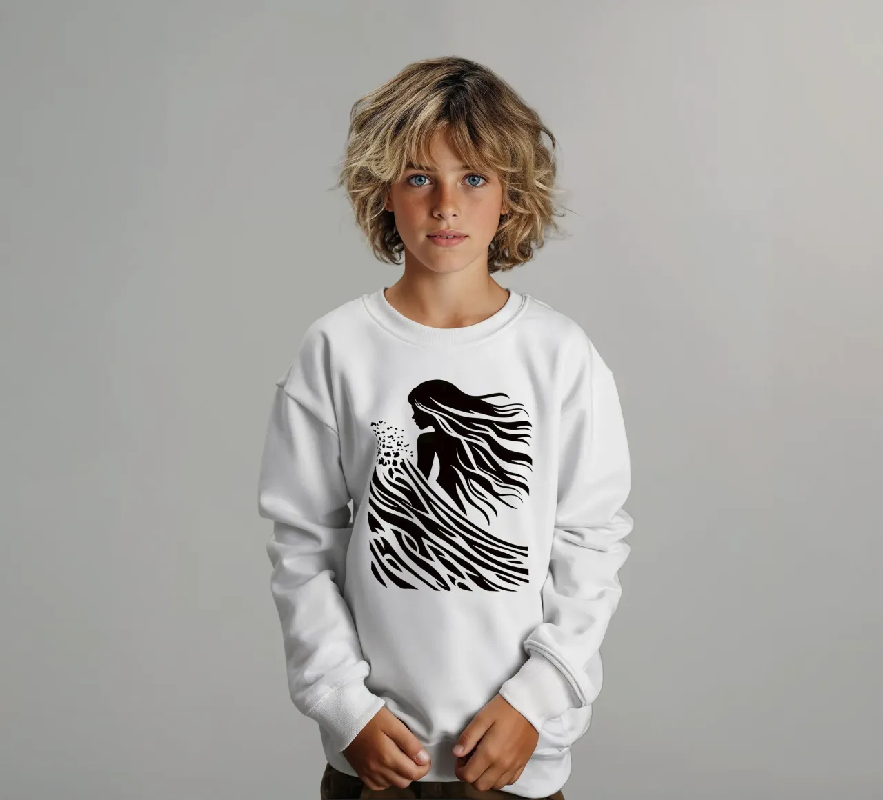 Minimalistisches Surfer-Design felpa bambino da Autofocus