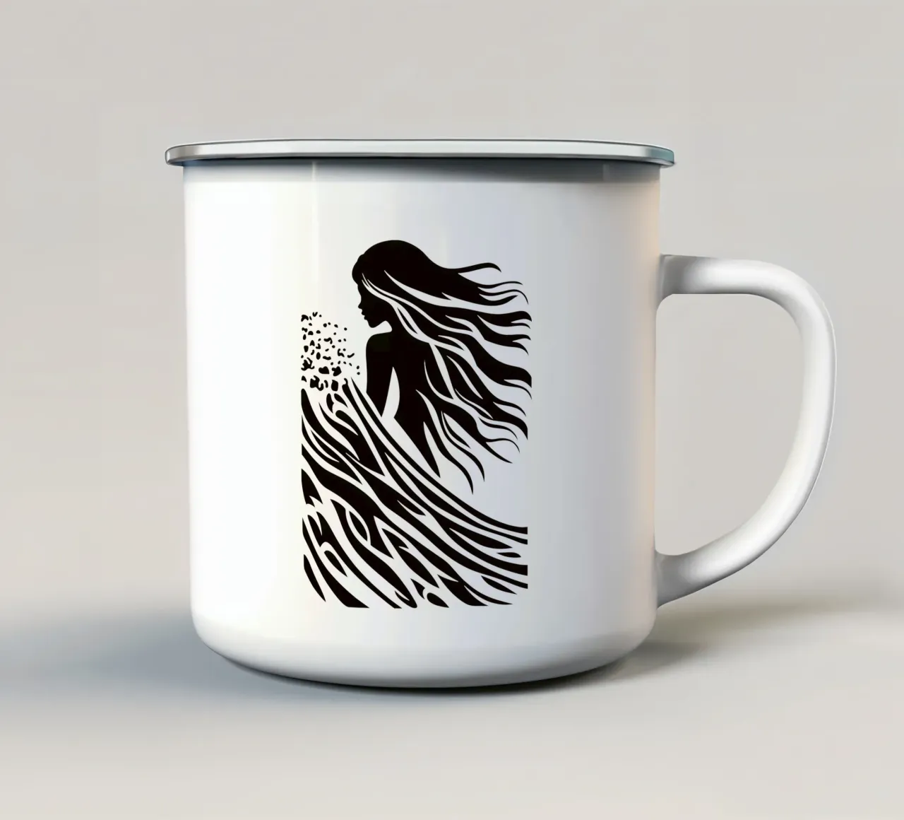 Minimalistisches Surfer-Design tazza in smalto da Autofocus