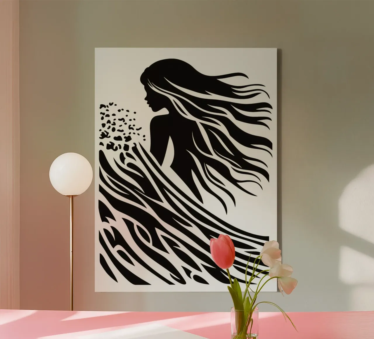 Minimalistisches Surfer-Design canvas by Autofocus