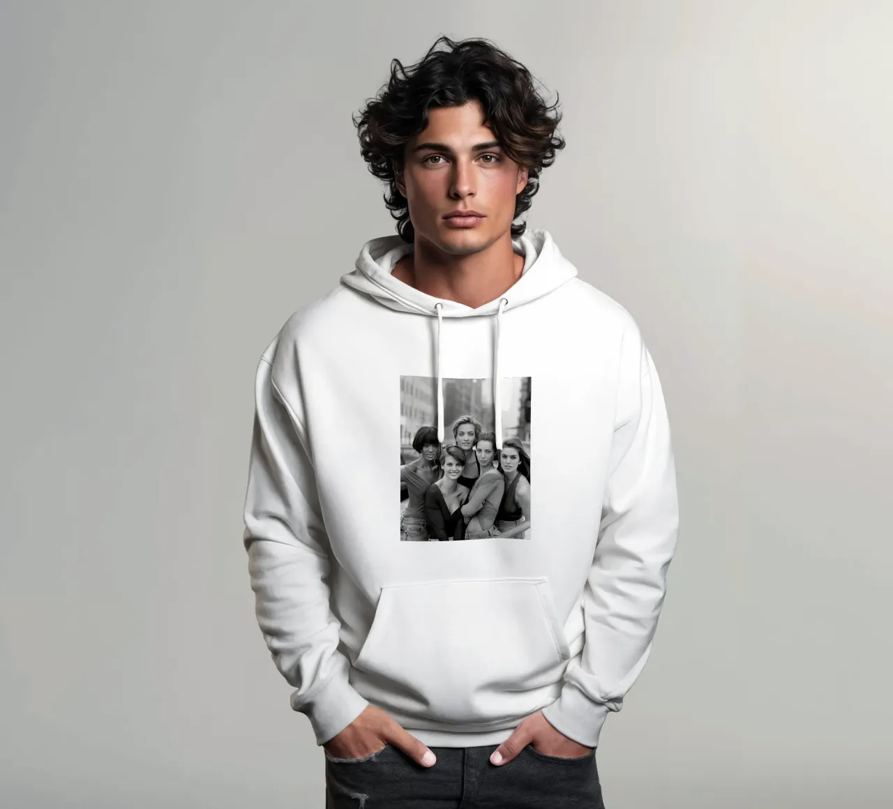 The Five Supermodel 90s felpa con cappuccio da Shiva Shops