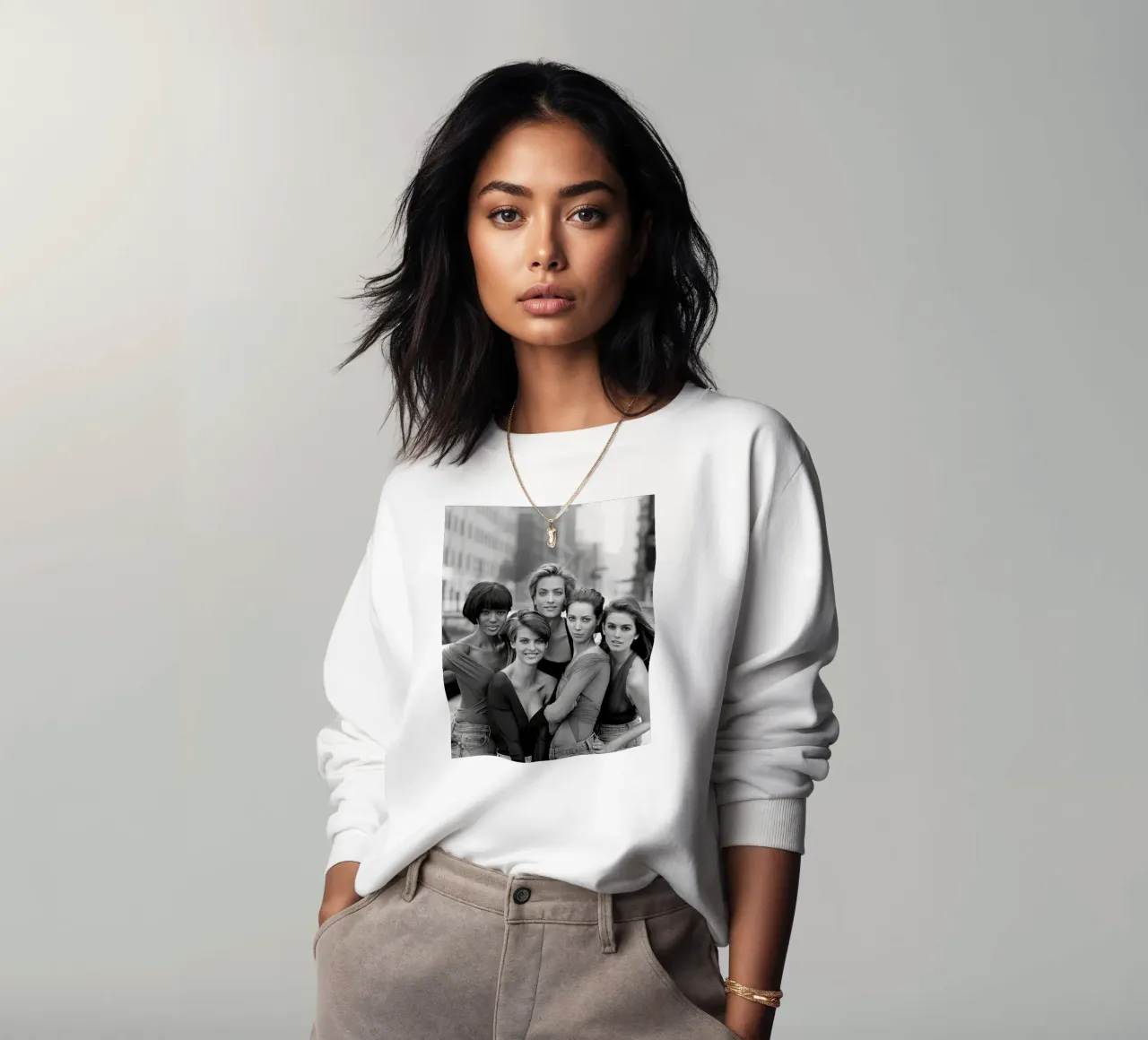 Die fünf Supermodels der 90er Jahre Sweatshirt von Shiva Shops