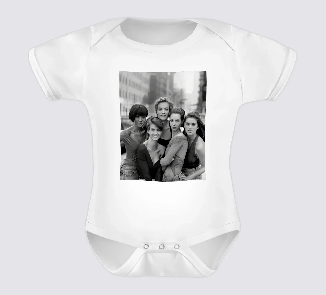 The Five Supermodel 90s body neonato maniche corte da Shiva Shops