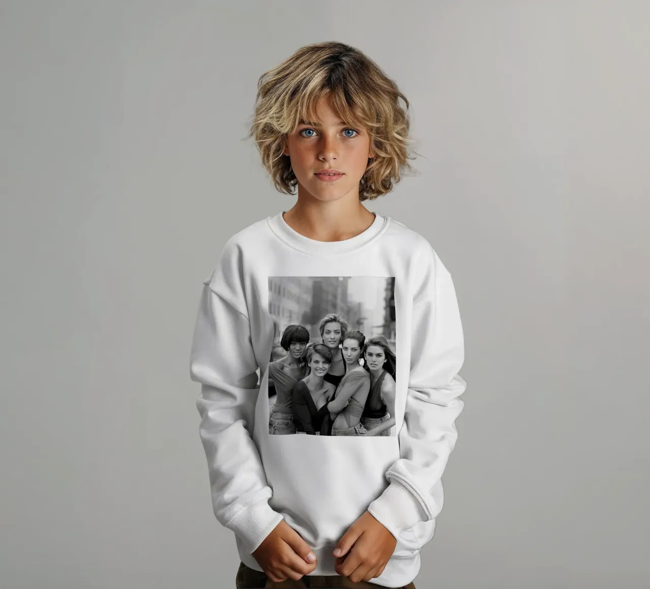 The Five Supermodel 90s felpa bambino da Shiva Shops