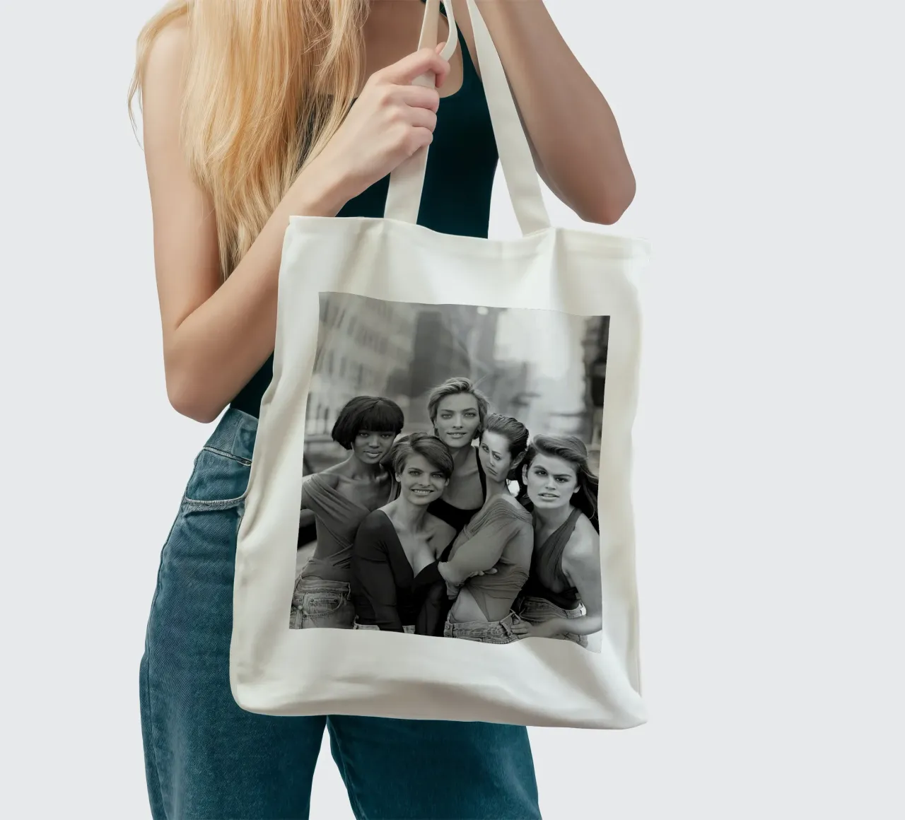 The Five Supermodel 90s borsa in juta da Shiva Shops