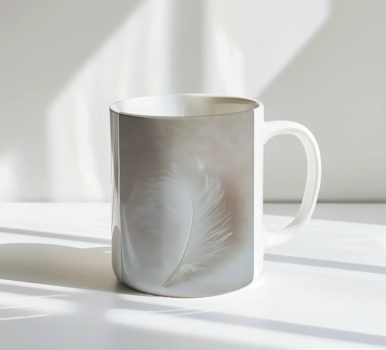 Un singolo pennacchio tazza in ceramica da luxi&lace
