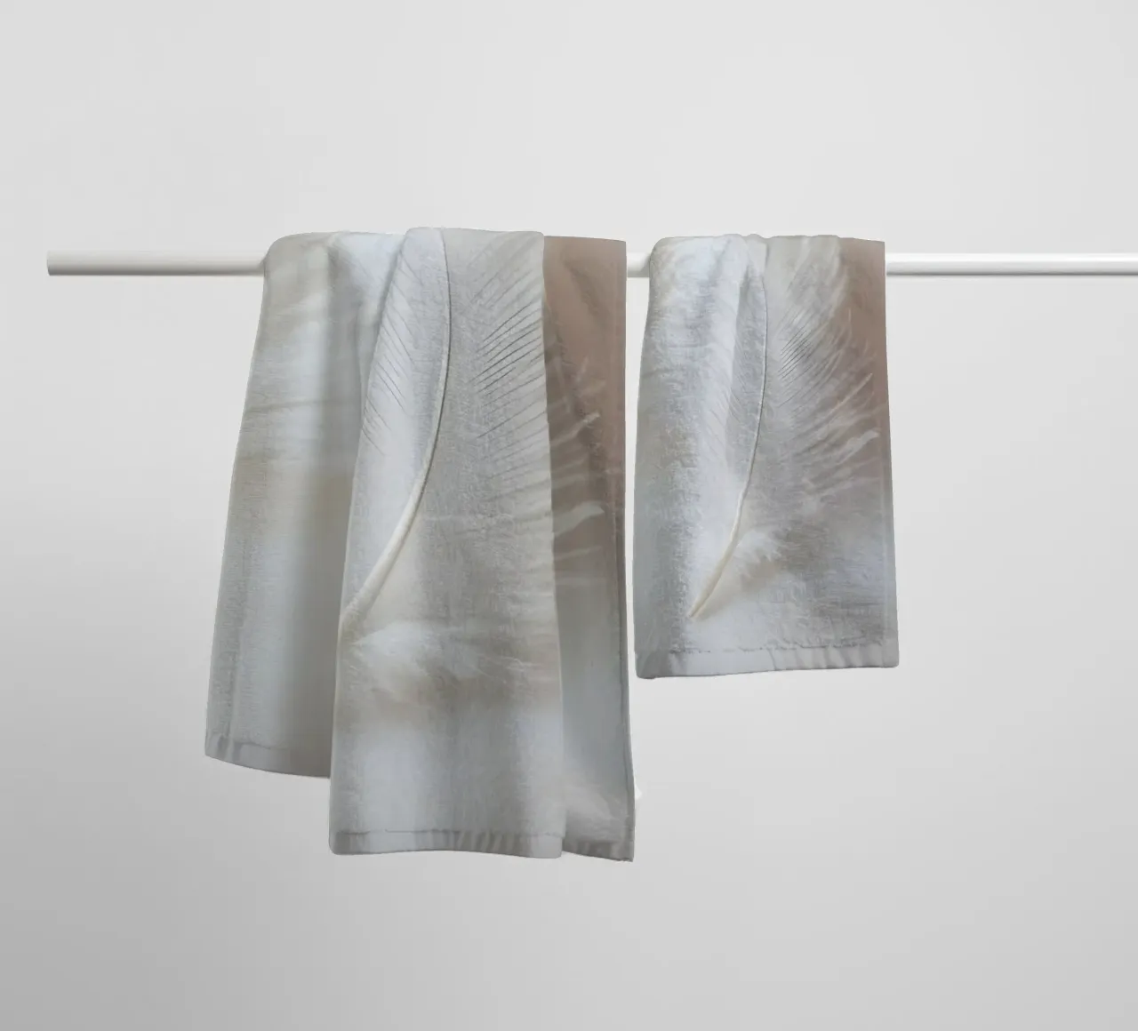 Un singolo pennacchio asciugamano da bagno da luxi&lace