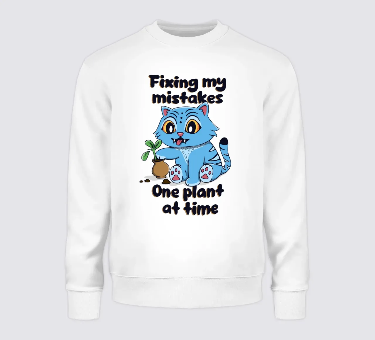 Fixing my mistakes - Derpy Tiger sweatshirt by Loobs