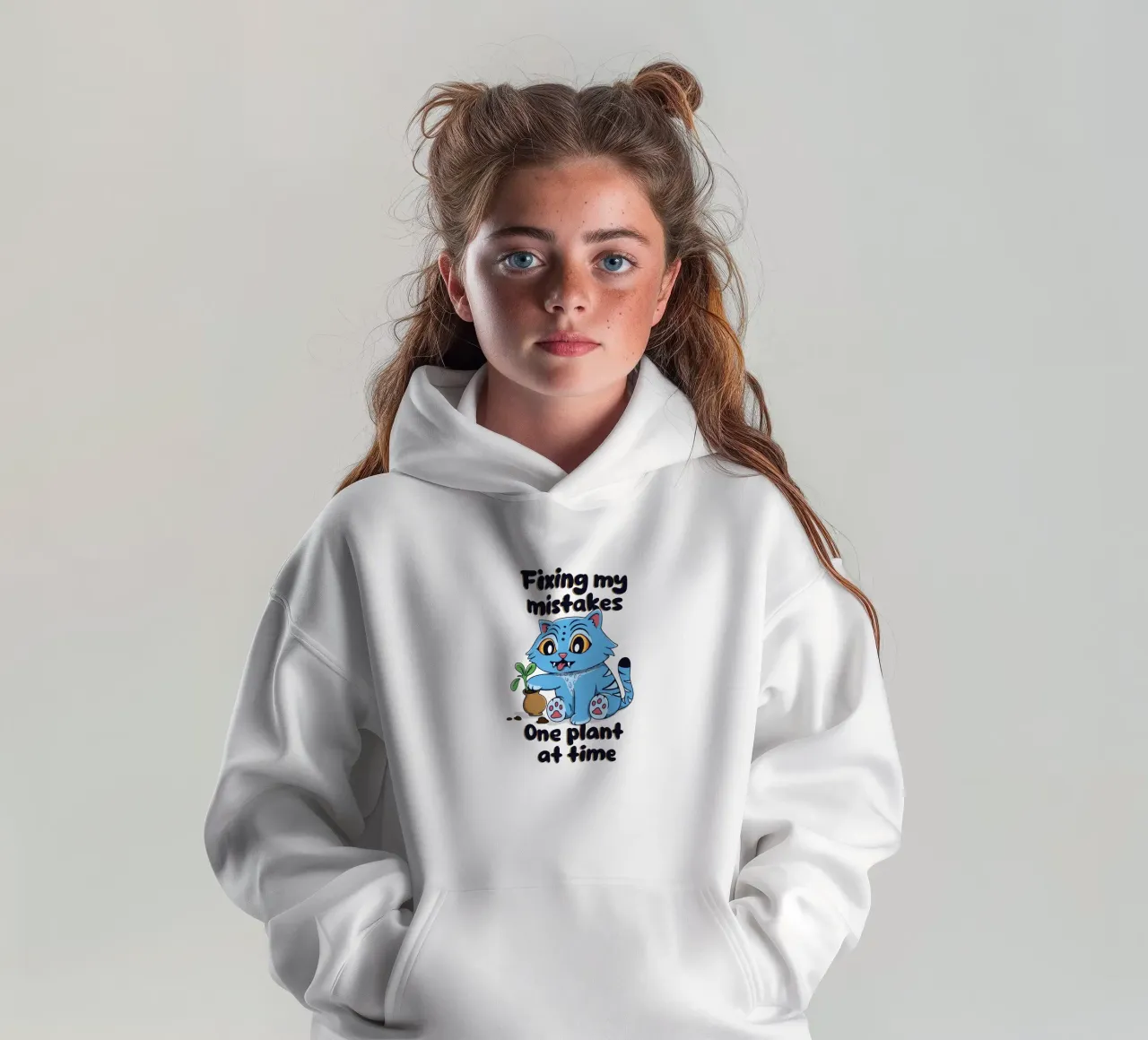 Correggere i miei errori - Derpy Tiger felpa bambino con cappuccio da Loobs