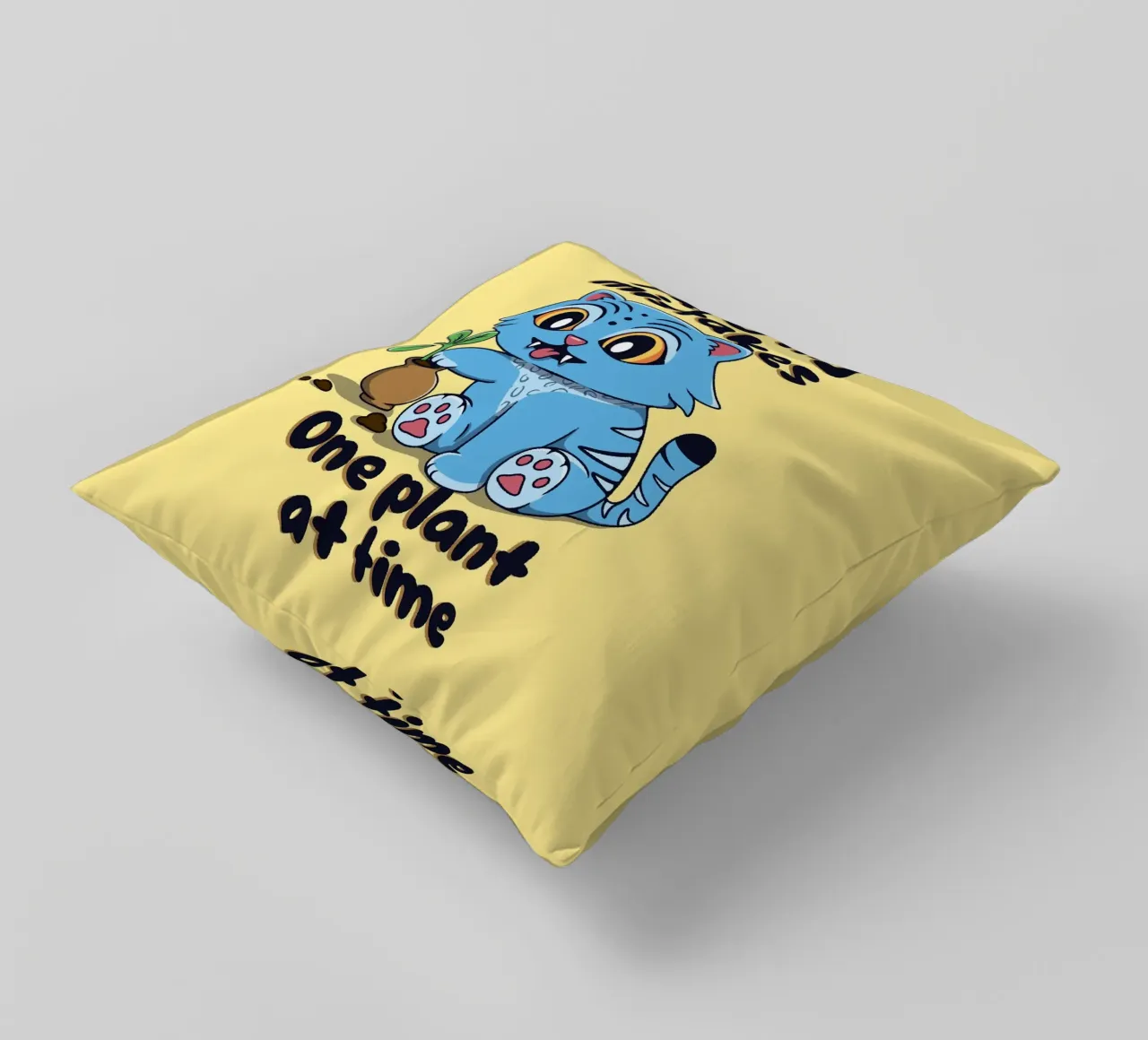 Fixing my mistakes - Derpy Tiger decorative cushion by Loobs