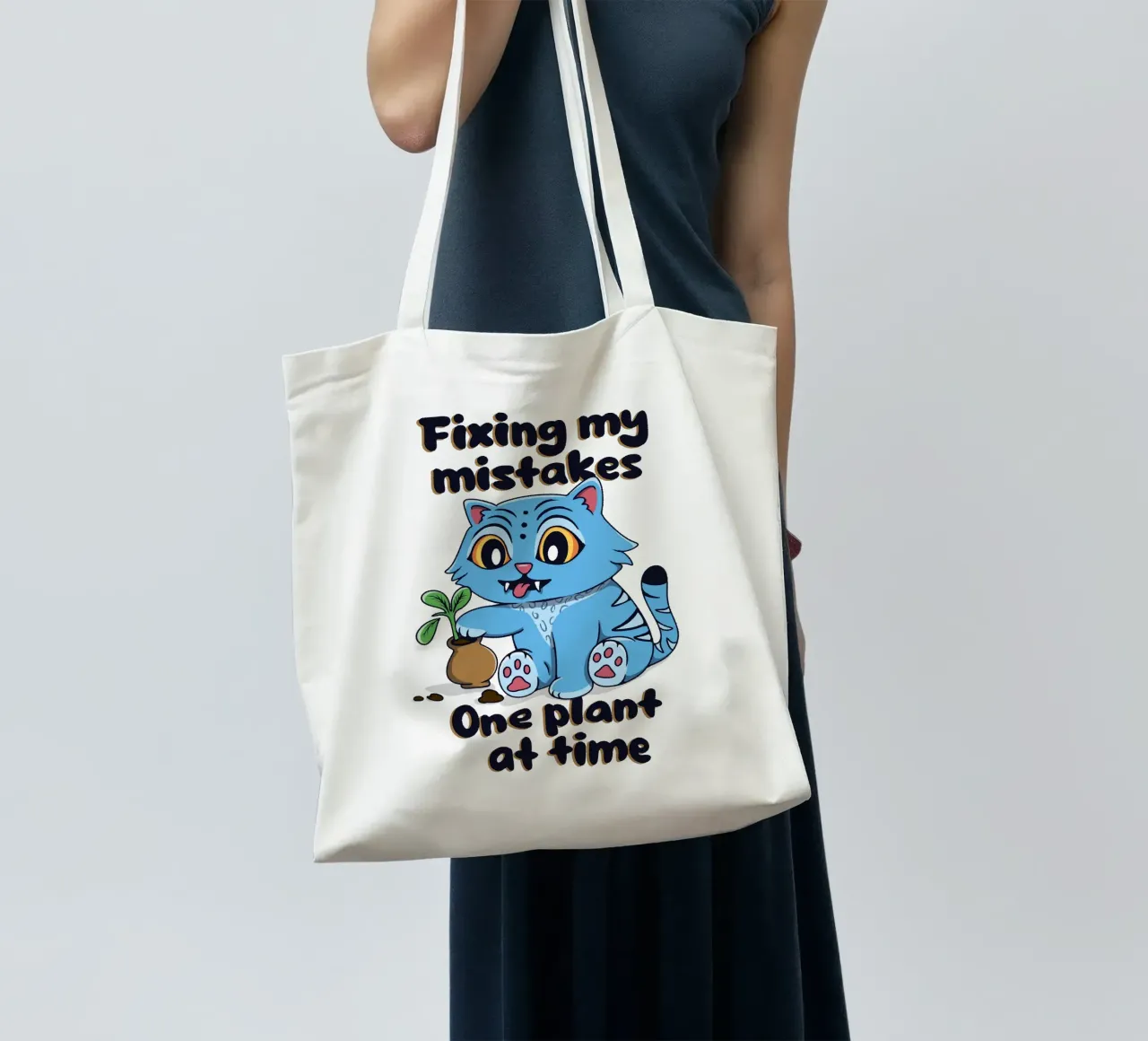 Correggere i miei errori - Derpy Tiger borsa in juta da Loobs