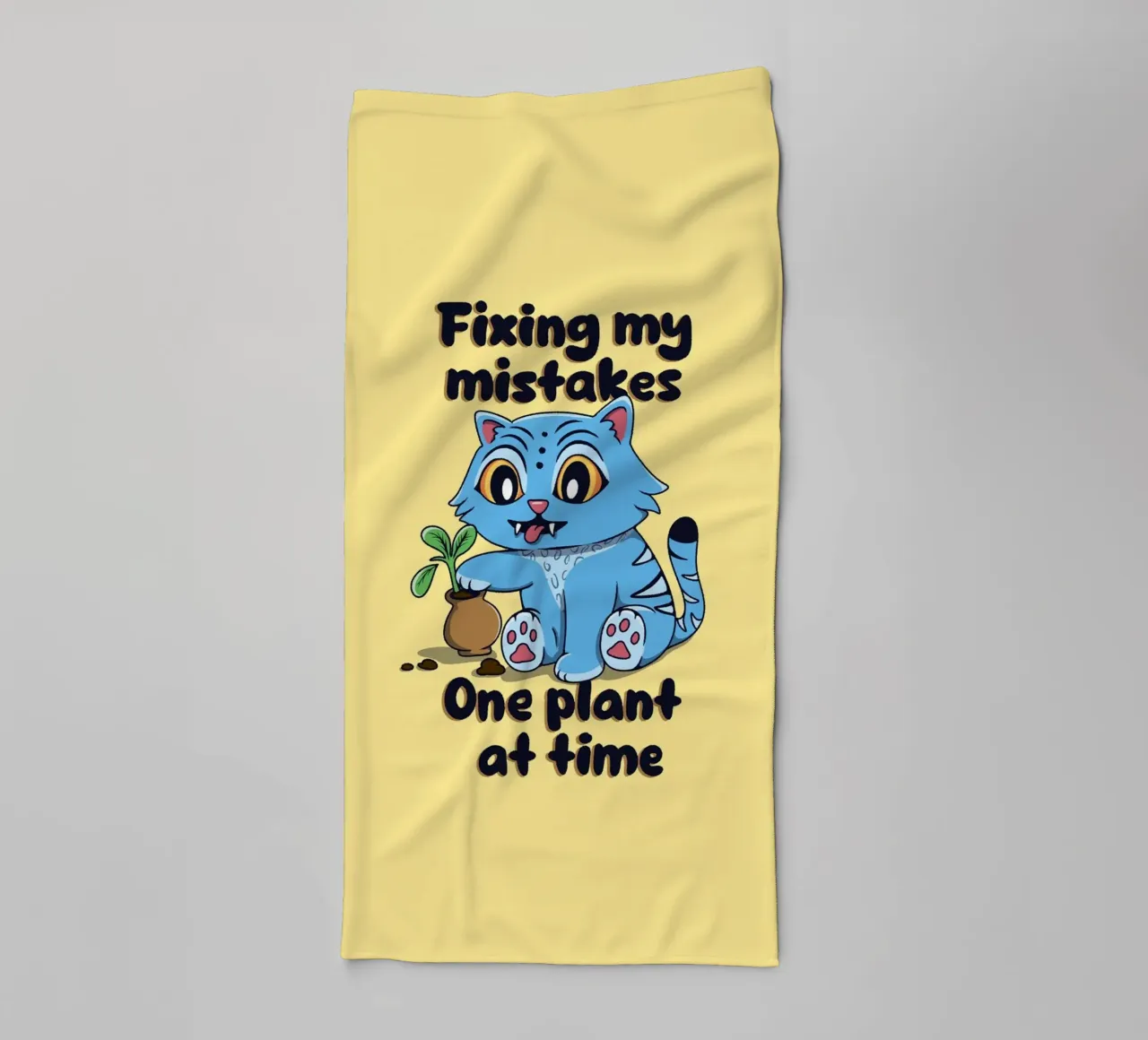 Fixing my mistakes - Derpy Tiger towel by Loobs