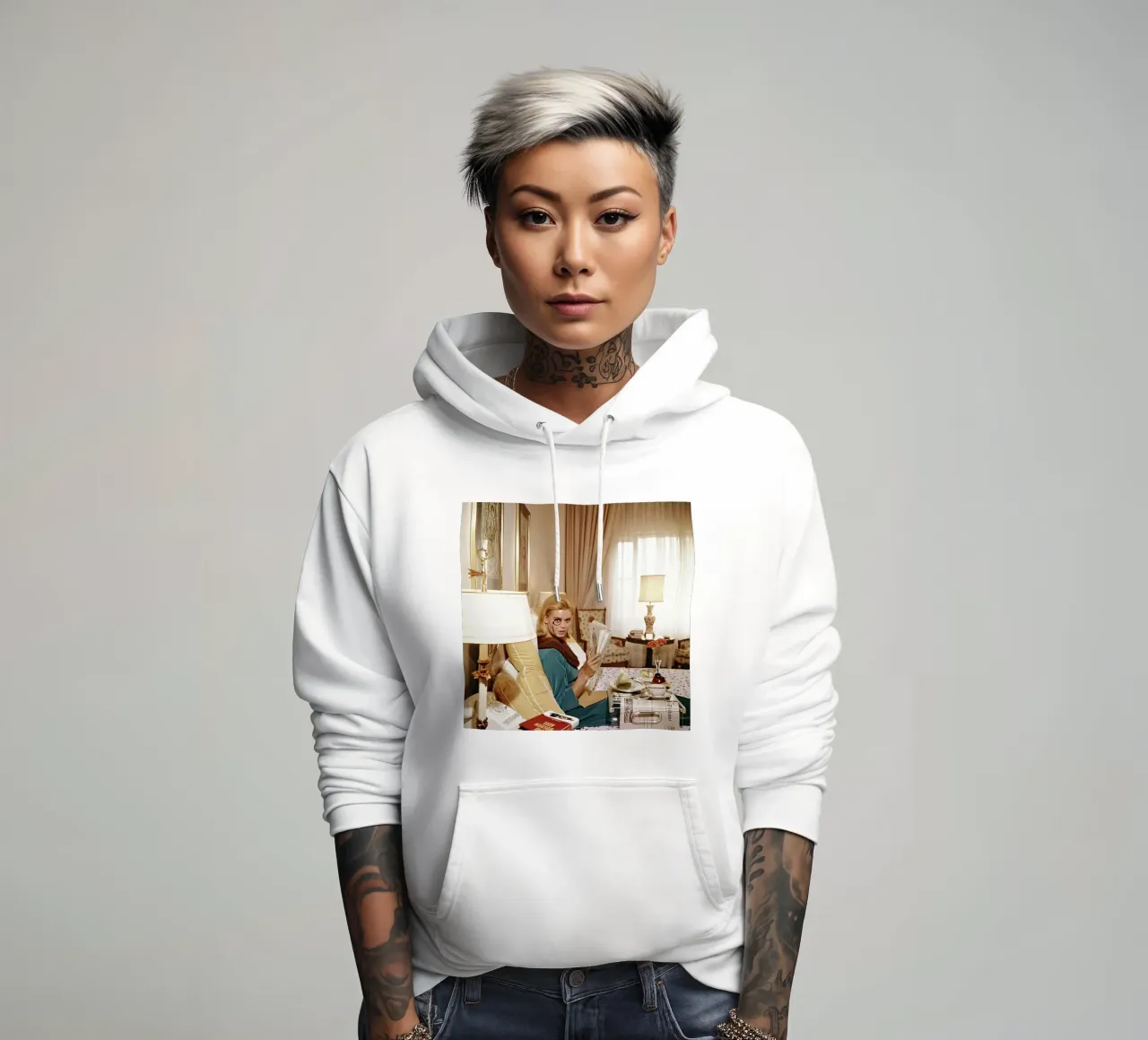 Signorina monocolore felpa con cappuccio da arleneturnershop