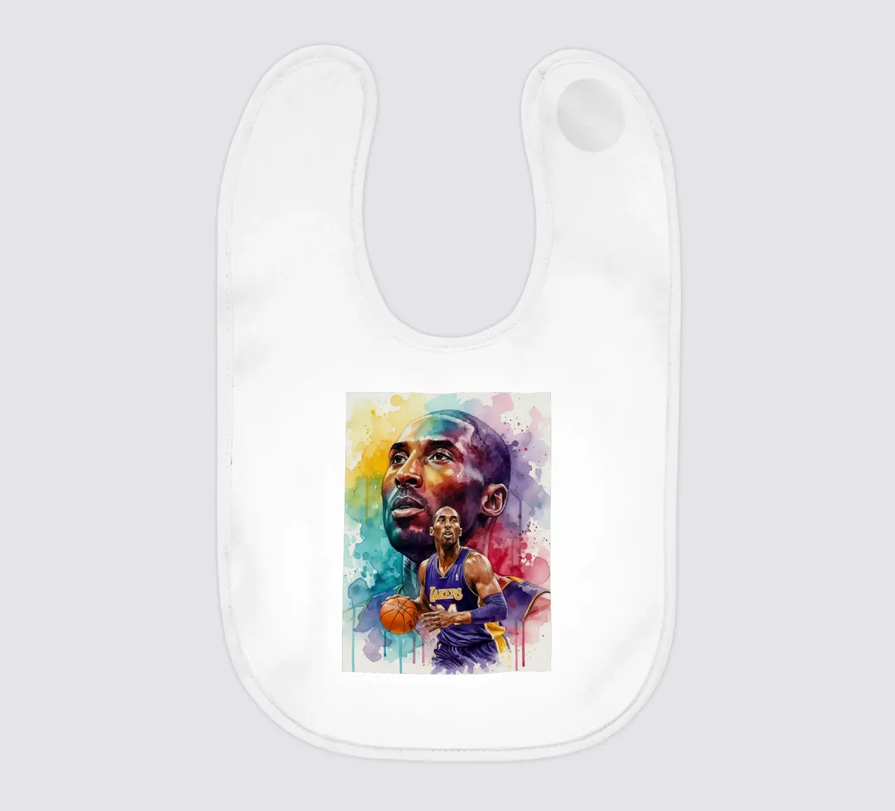 Kobe Bryant arte astratta colorata bavaglino da Kalis