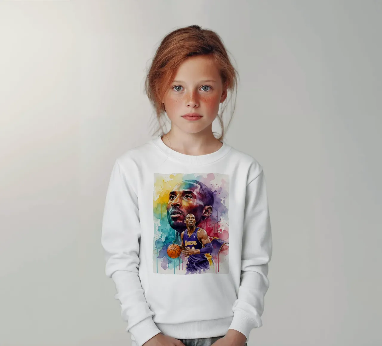 Kobe Bryant arte astratta colorata felpa bambino da Kalis