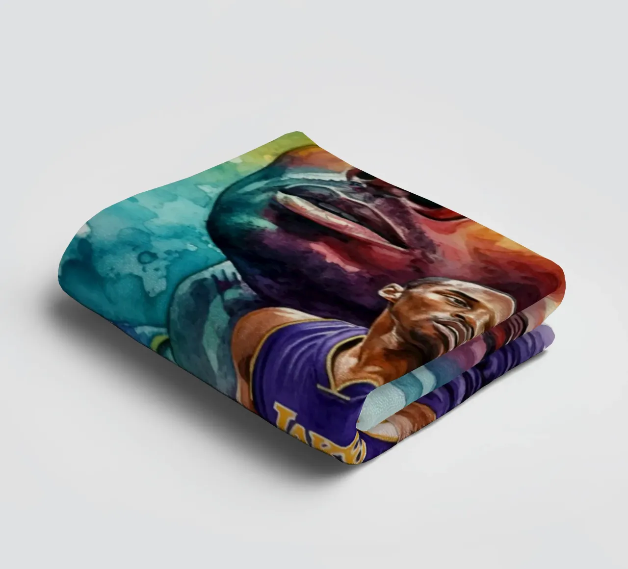 Kobe Bryant art abstrait coloré serviette de bain de Kalis