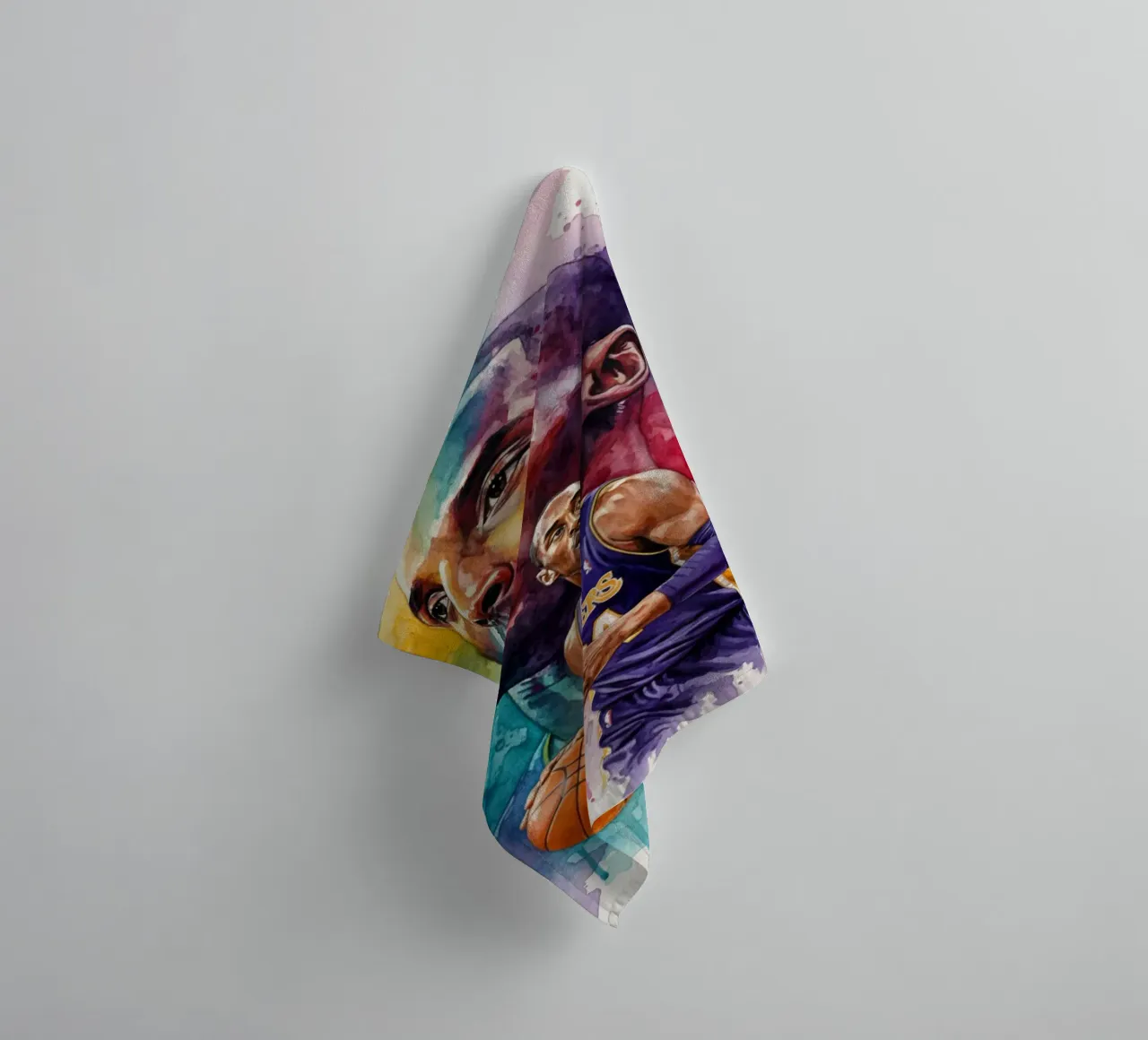 Kobe Bryant art abstrait coloré serviette de bain de Kalis
