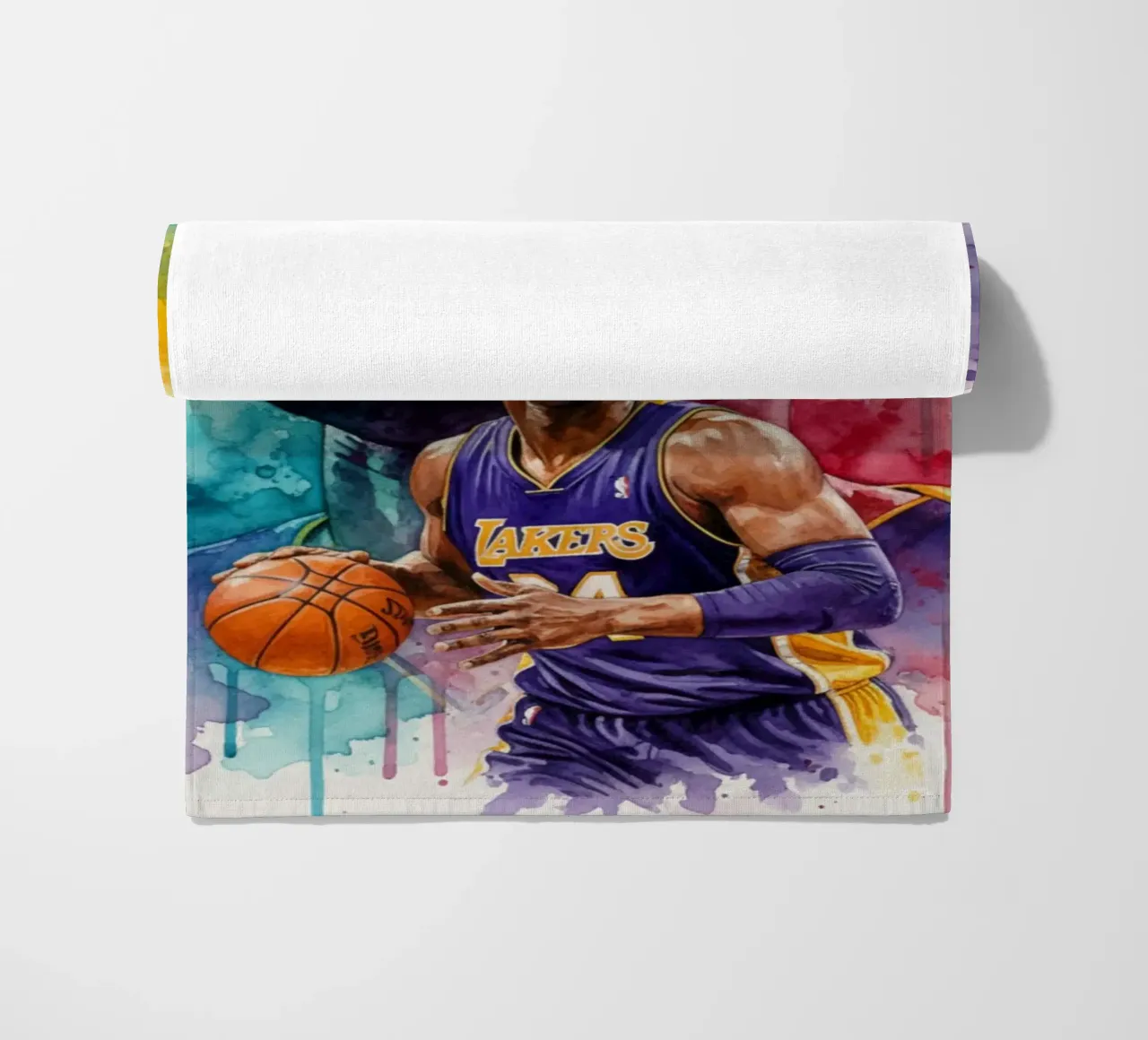 Kobe Bryant arte astratta colorata telo mare da Kalis