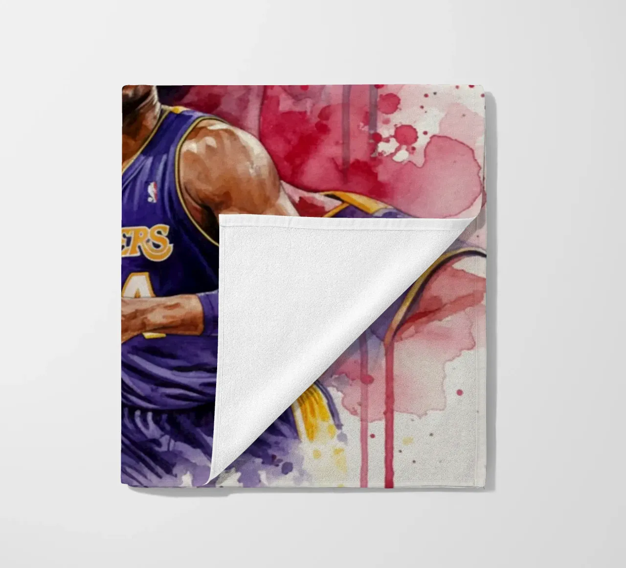 Kobe Bryant arte astratta colorata telo mare da Kalis