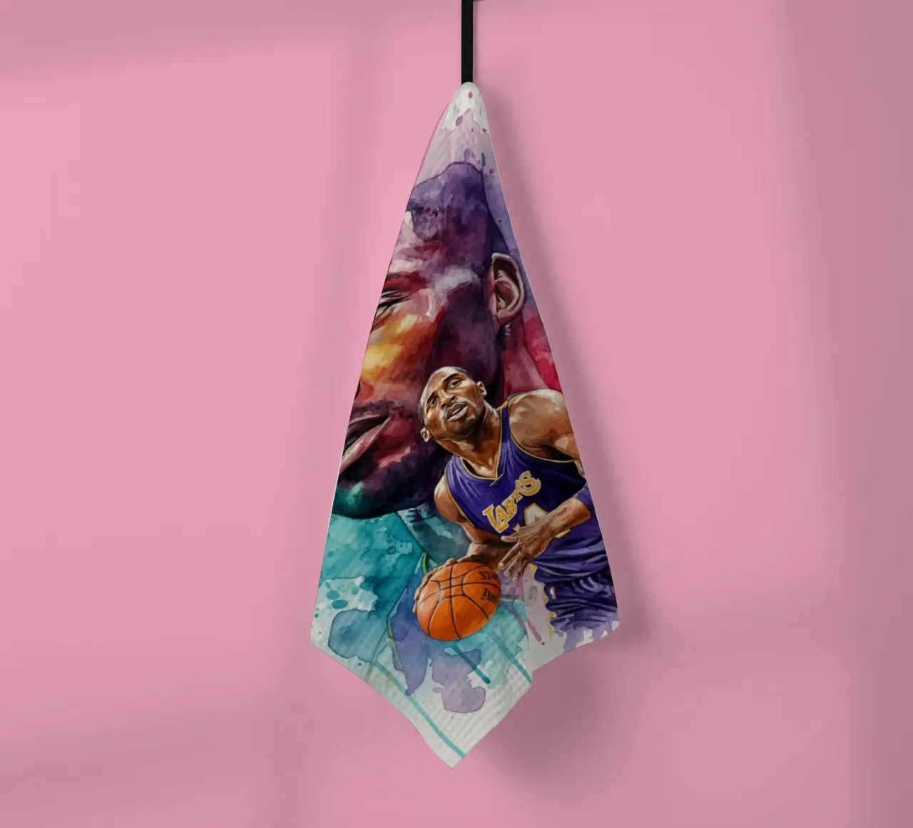 Kobe Bryant arte astratta colorata canovaccio da cucina da Kalis
