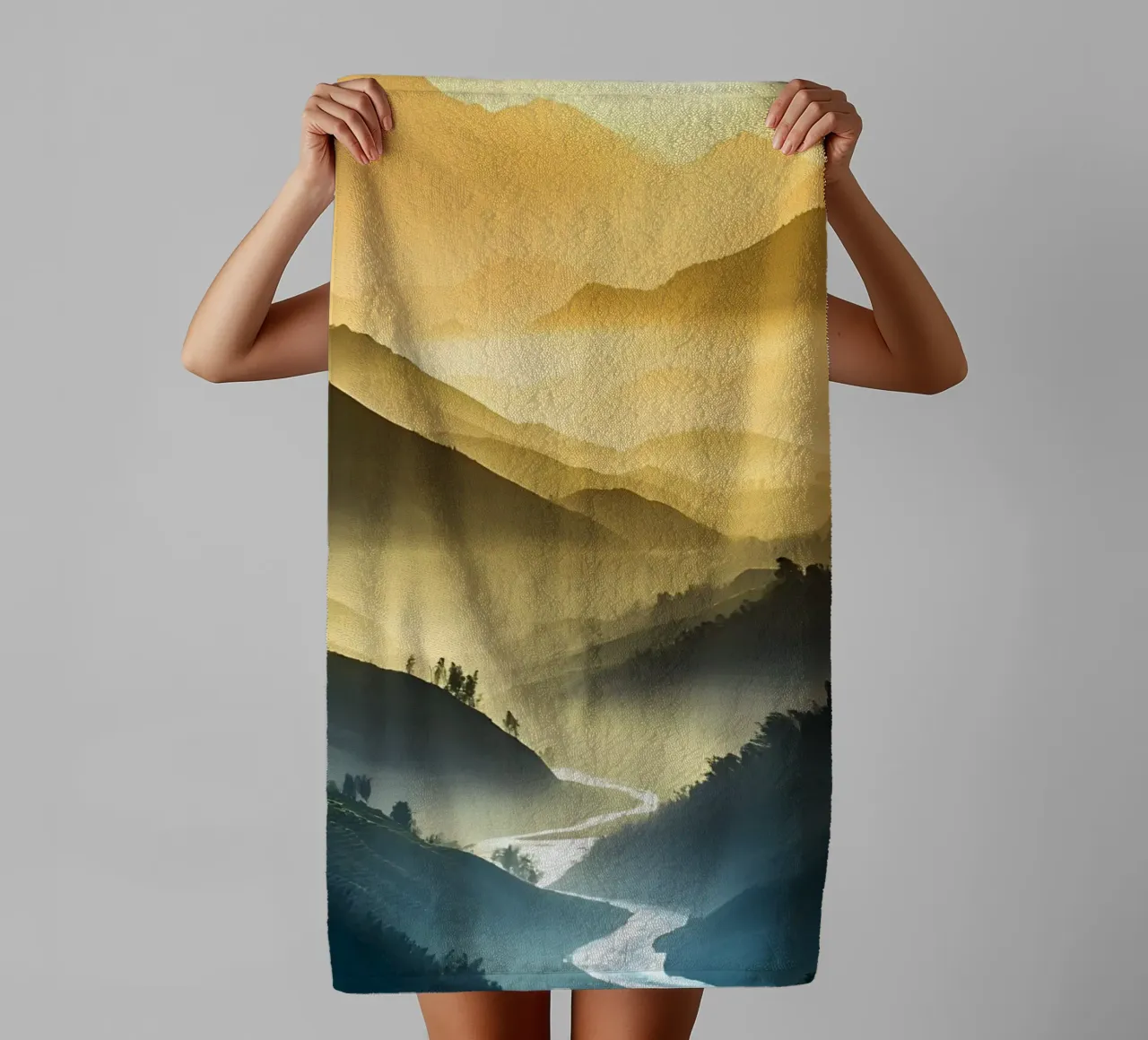 La lumière entre les couches serviette de bain de luxi&lace