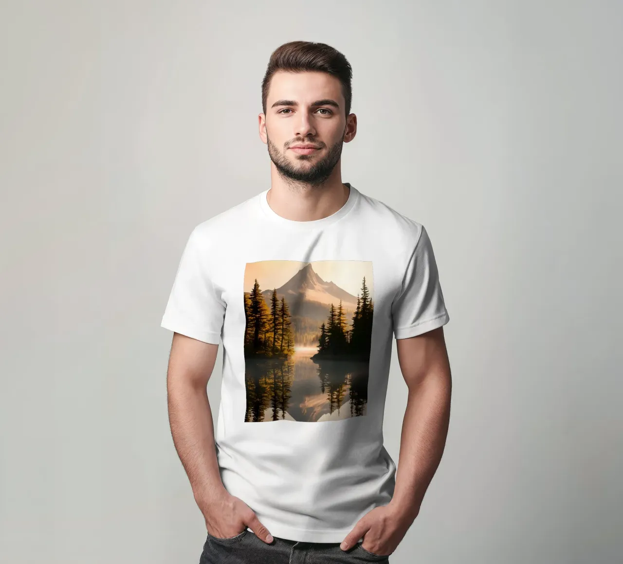 Riflesso di montagna e foresta t-shirt da luxi&lace