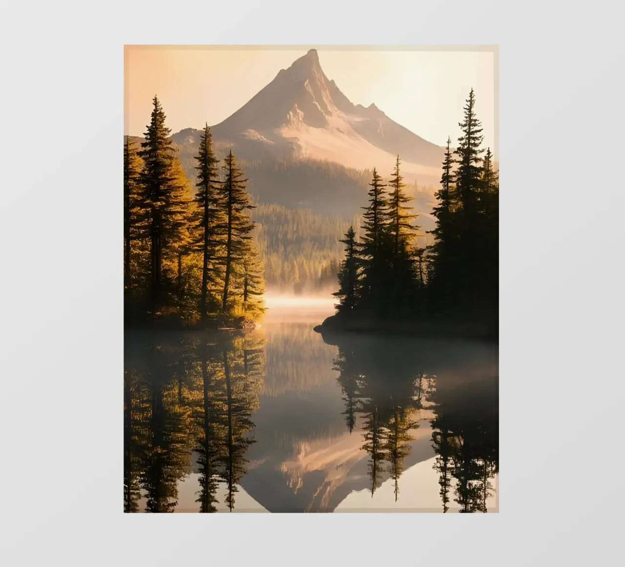Riflesso di montagna e foresta telo in pvc da luxi&lace