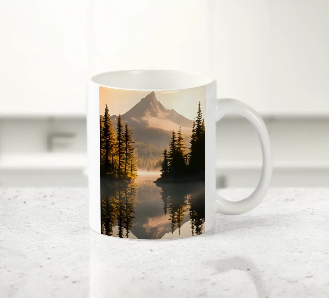 Riflesso di montagna e foresta tazza in ceramica da luxi&lace