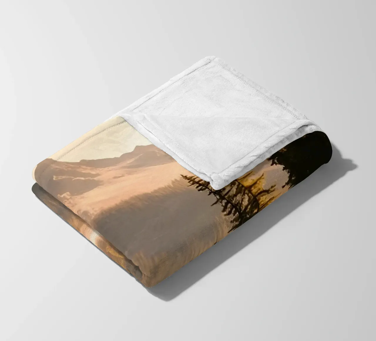 Riflesso di montagna e foresta coperta in pile da luxi&lace
