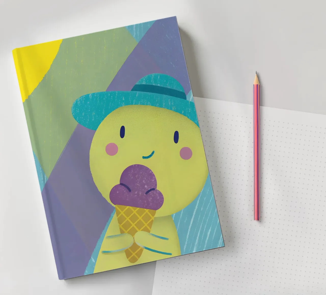Enjoying Ice Cream in Summer notebook by LOYAL SHOP