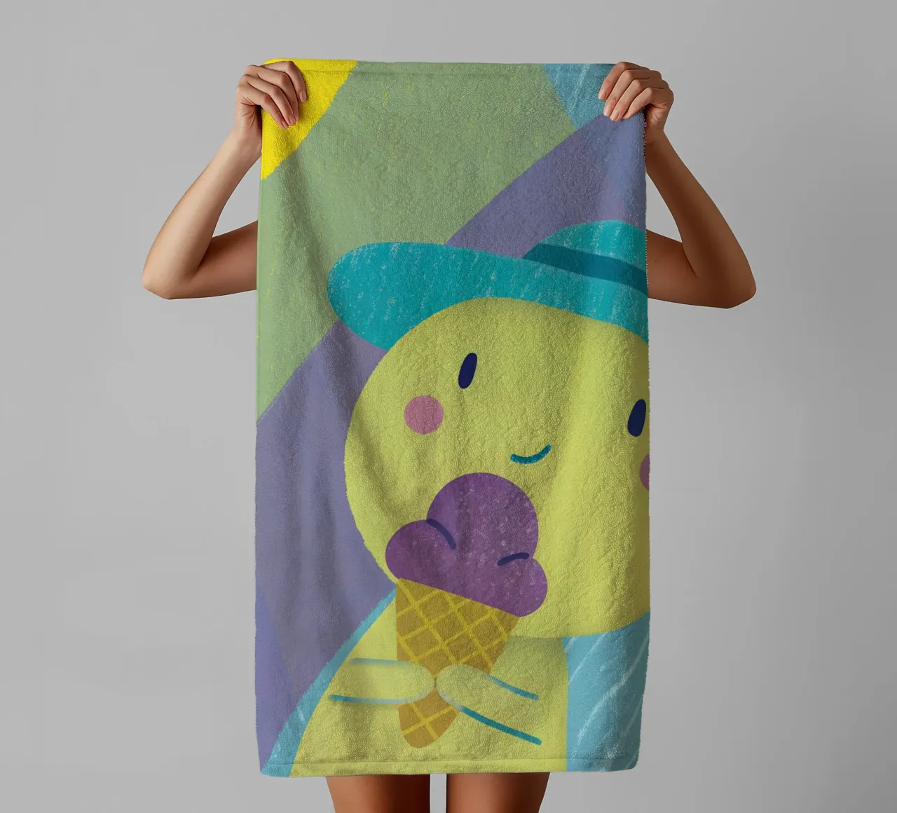 Enjoying Ice Cream in Summer towel by LOYAL SHOP
