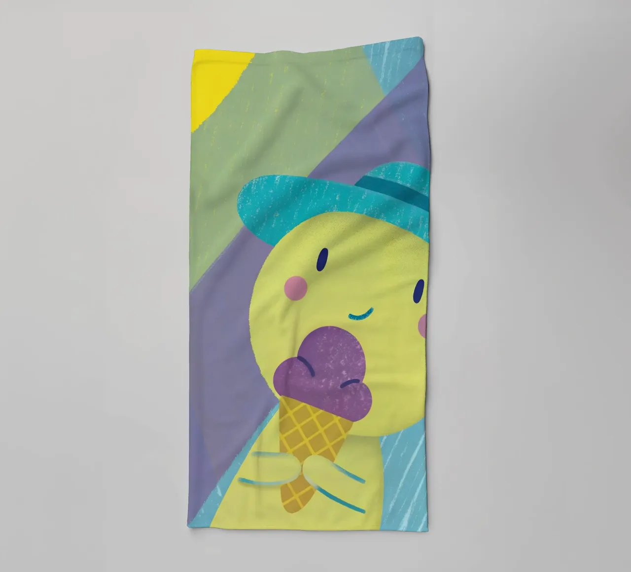 Enjoying Ice Cream in Summer towel by LOYAL SHOP