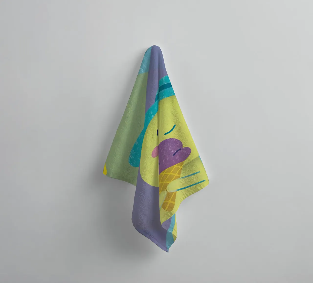 Enjoying Ice Cream in Summer towel by LOYAL SHOP