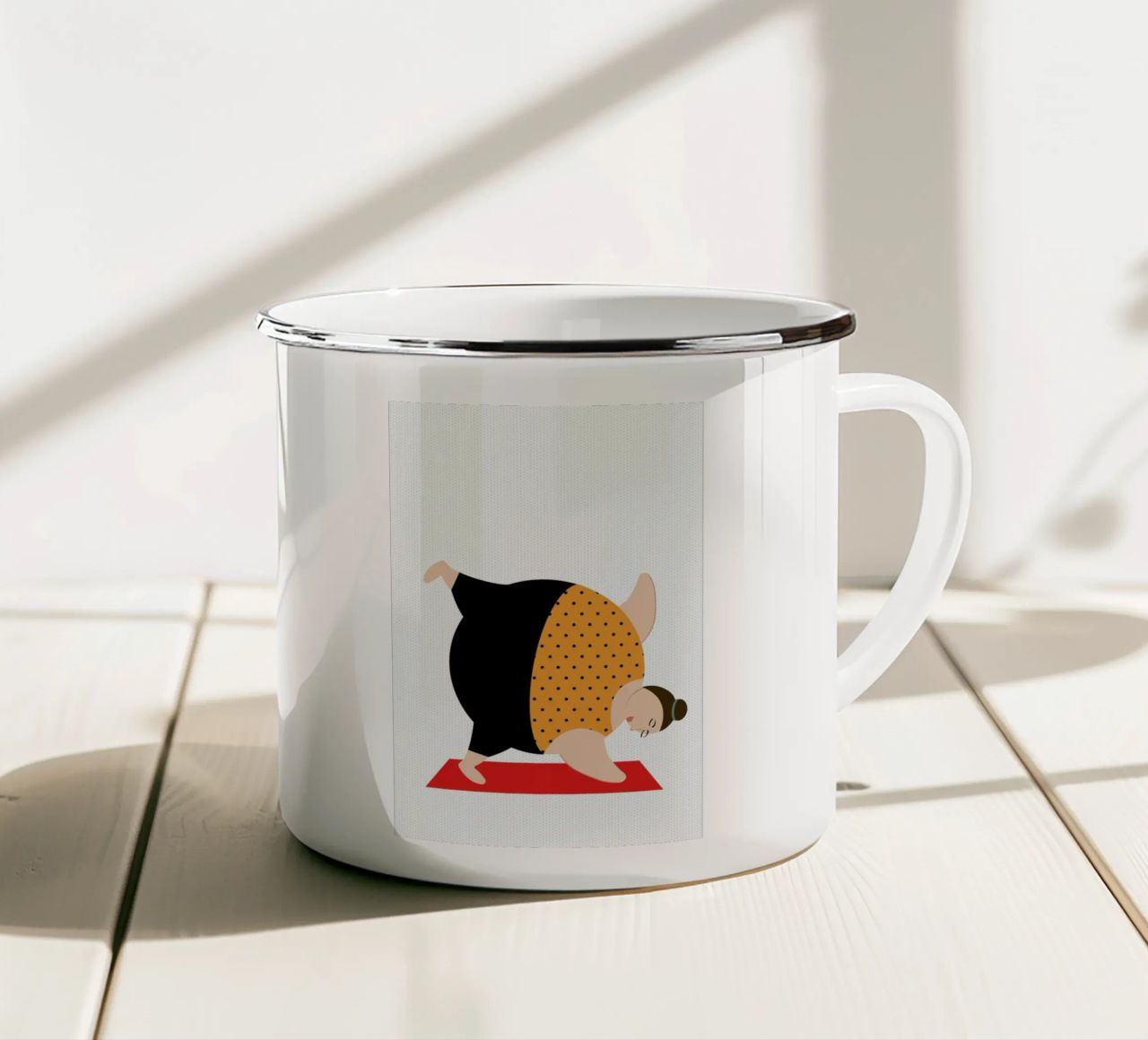 Yoginis Bright 4 tazza in smalto da Maria Kritzas