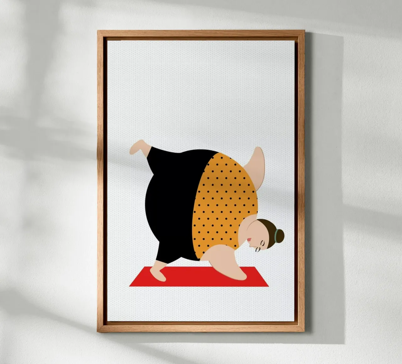 Yoginis Bright 4 canvas with Floater frame by Maria Kritzas
