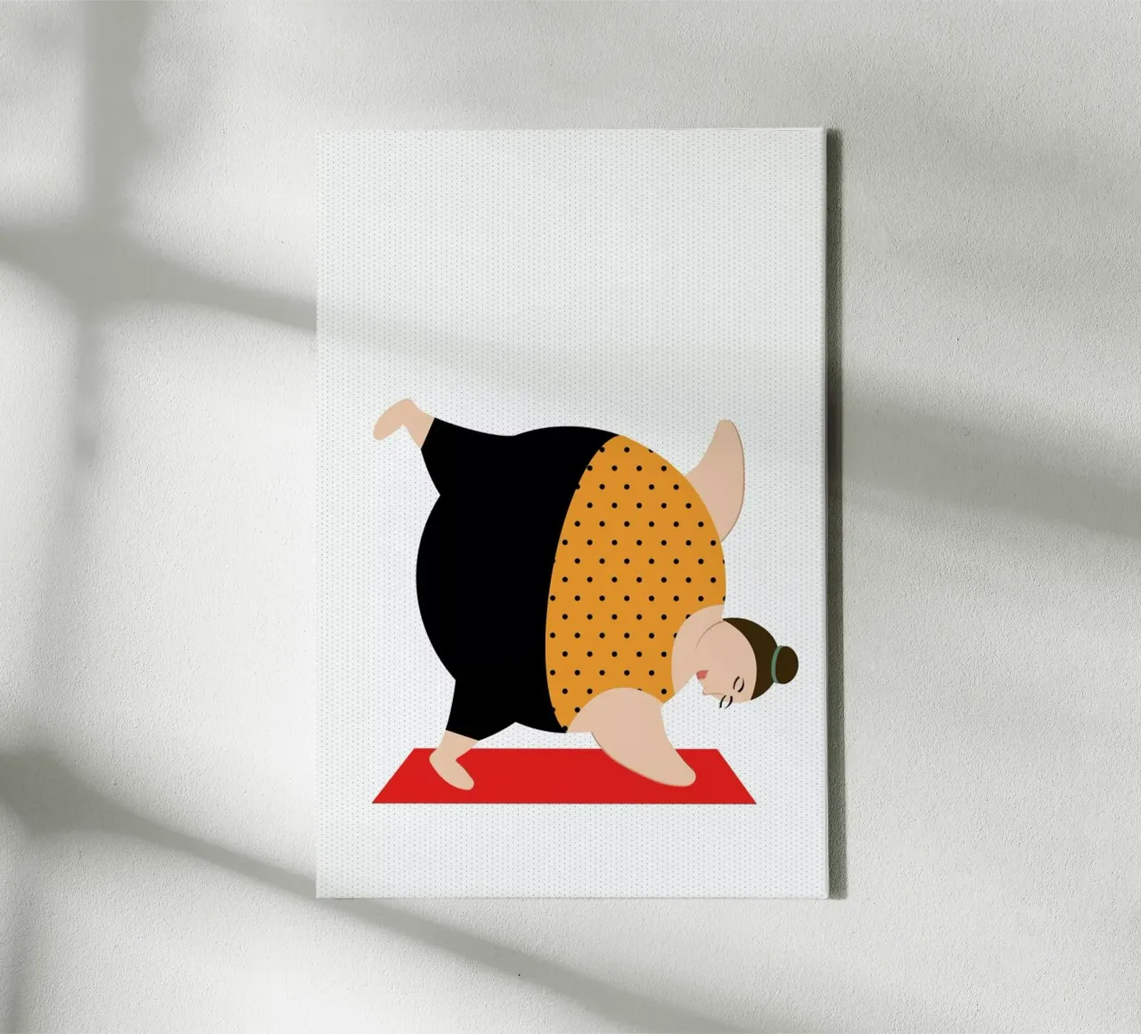 Yoginis Bright 4 canvas with Floater frame by Maria Kritzas