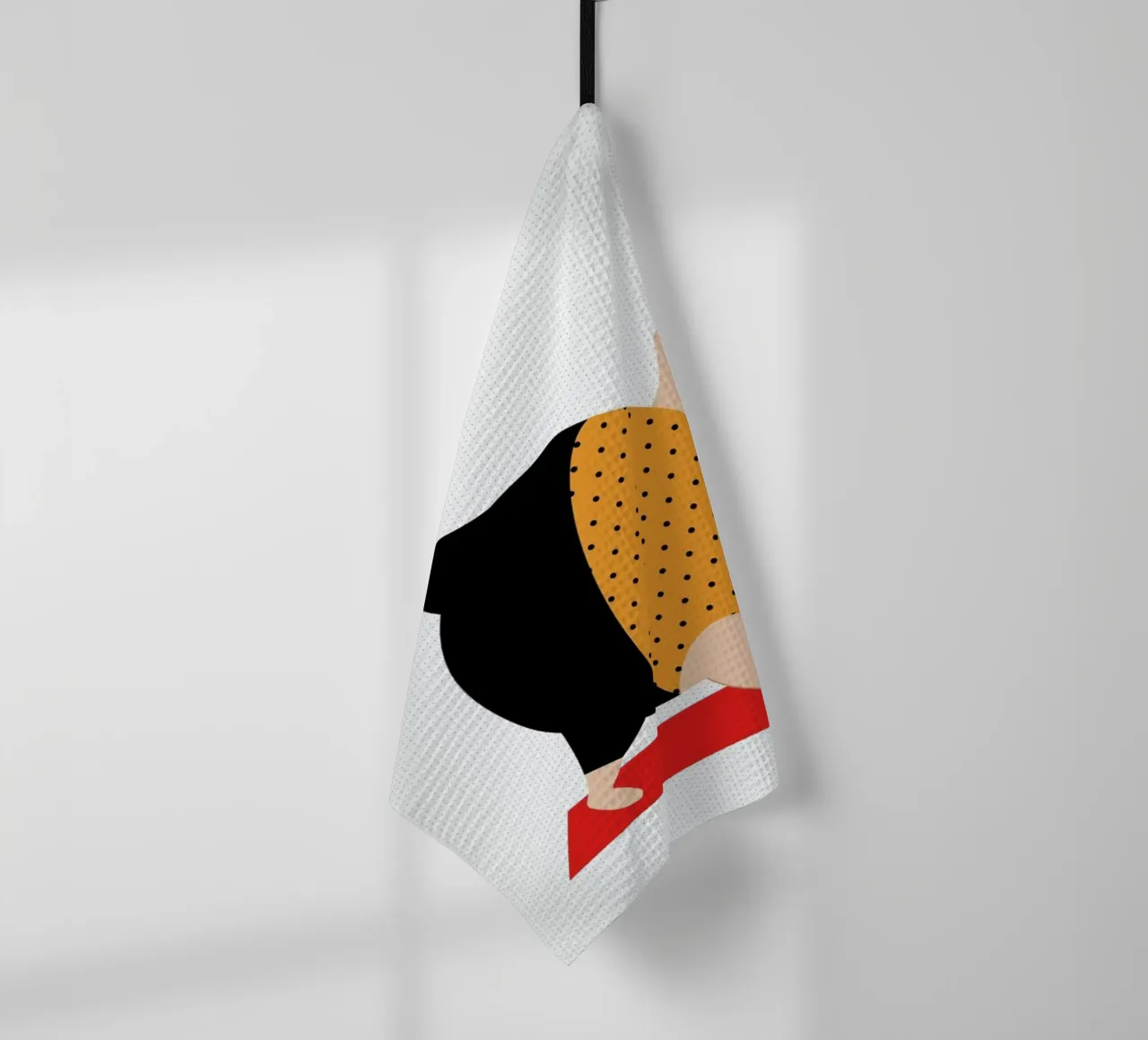 Yoginis Bright 4 tea towel by Maria Kritzas