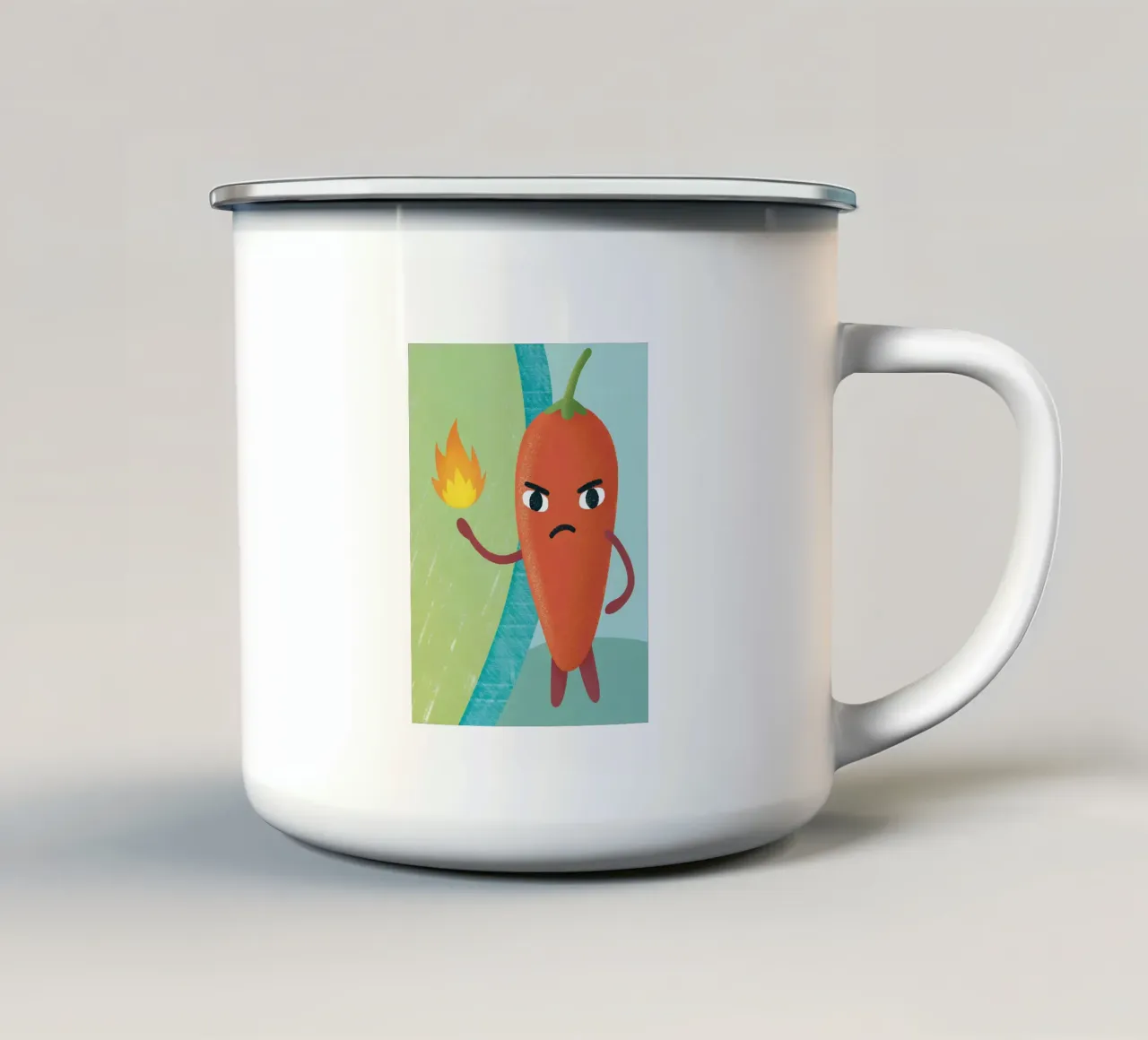 Peperoncini arrabbiati tazza in smalto da LOYAL SHOP