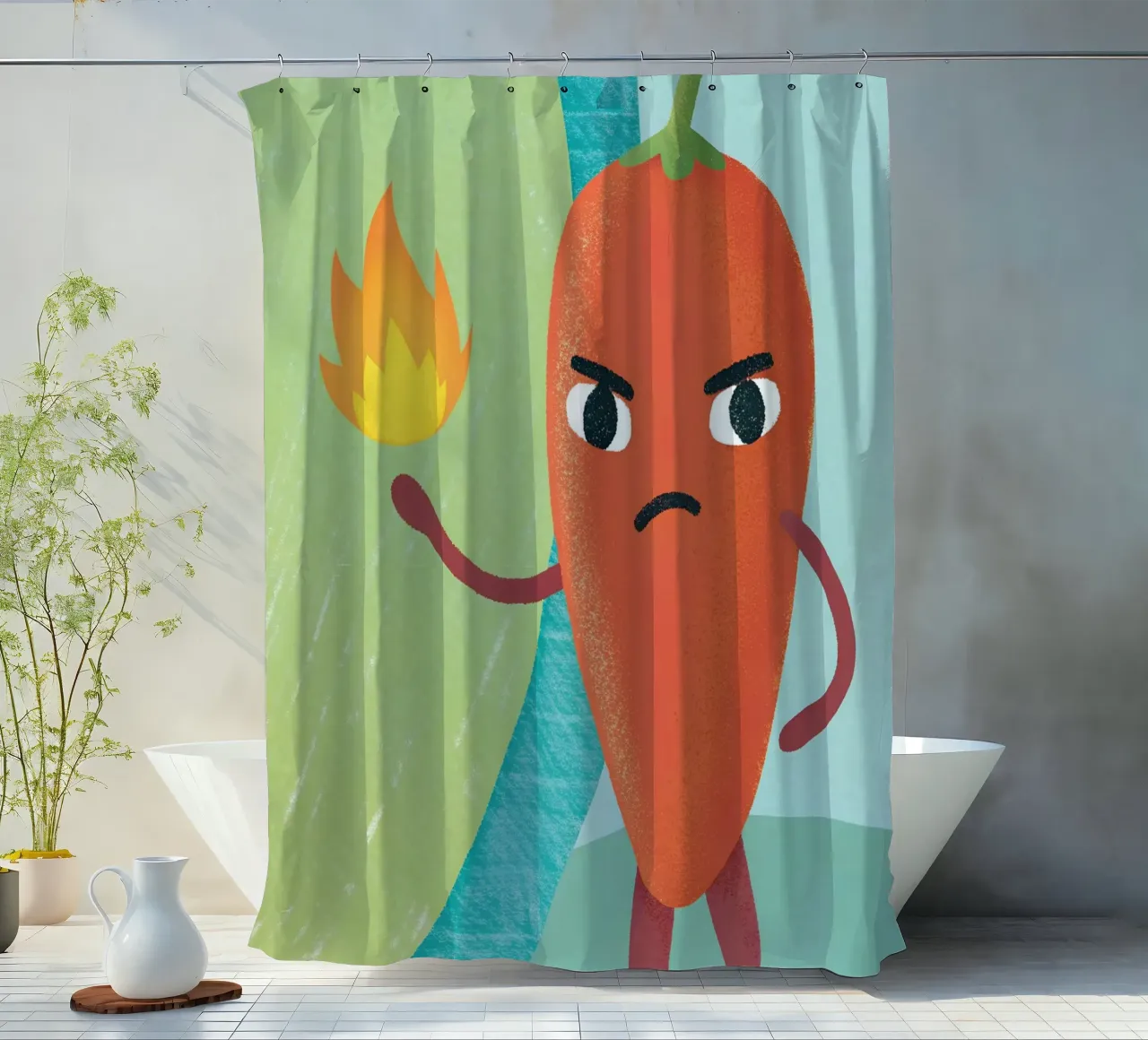 Peperoncini arrabbiati tenda da doccia da LOYAL SHOP