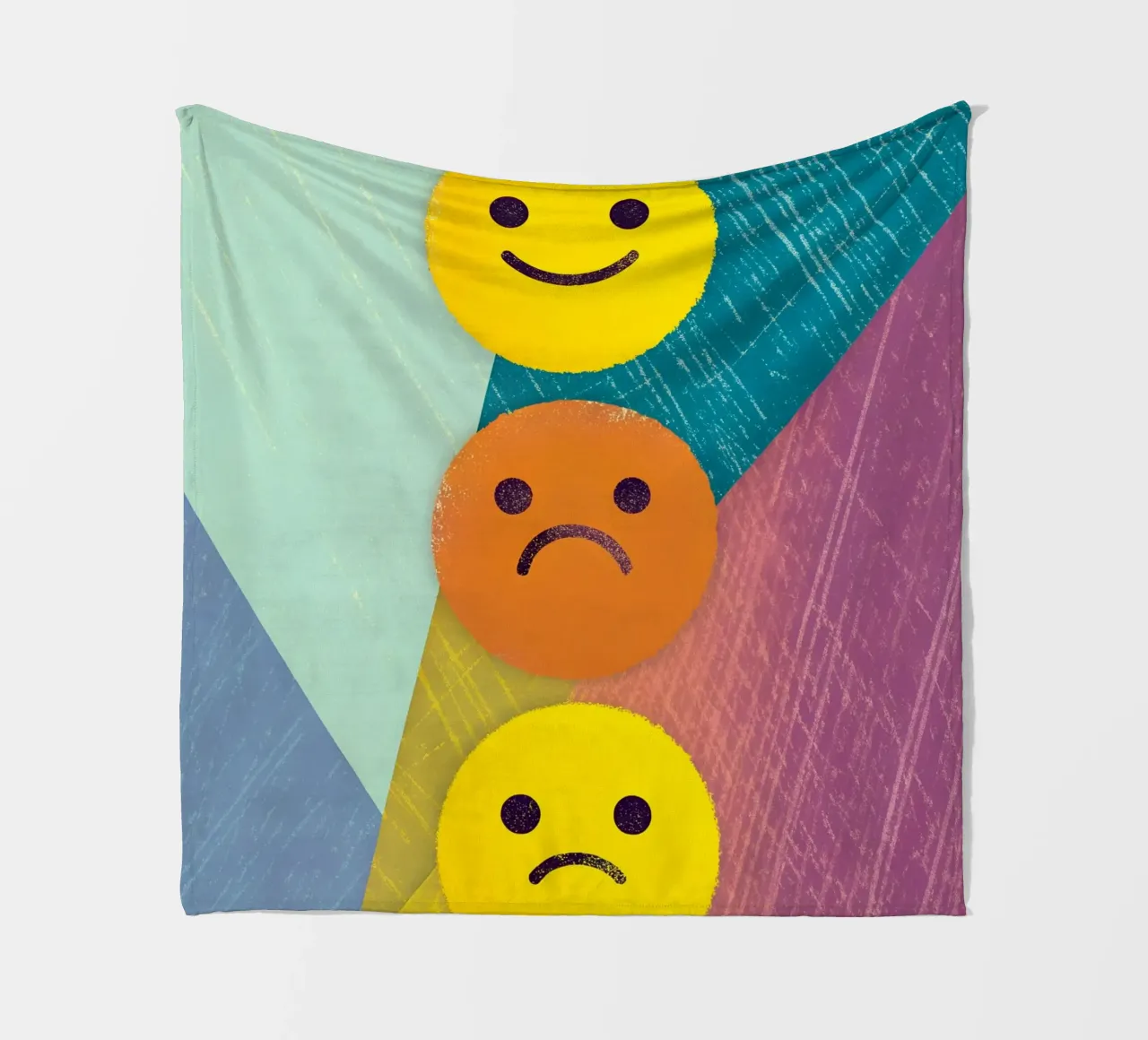 Espressioni di gioia, tristezza e delusione coperta in pile da LOYAL SHOP