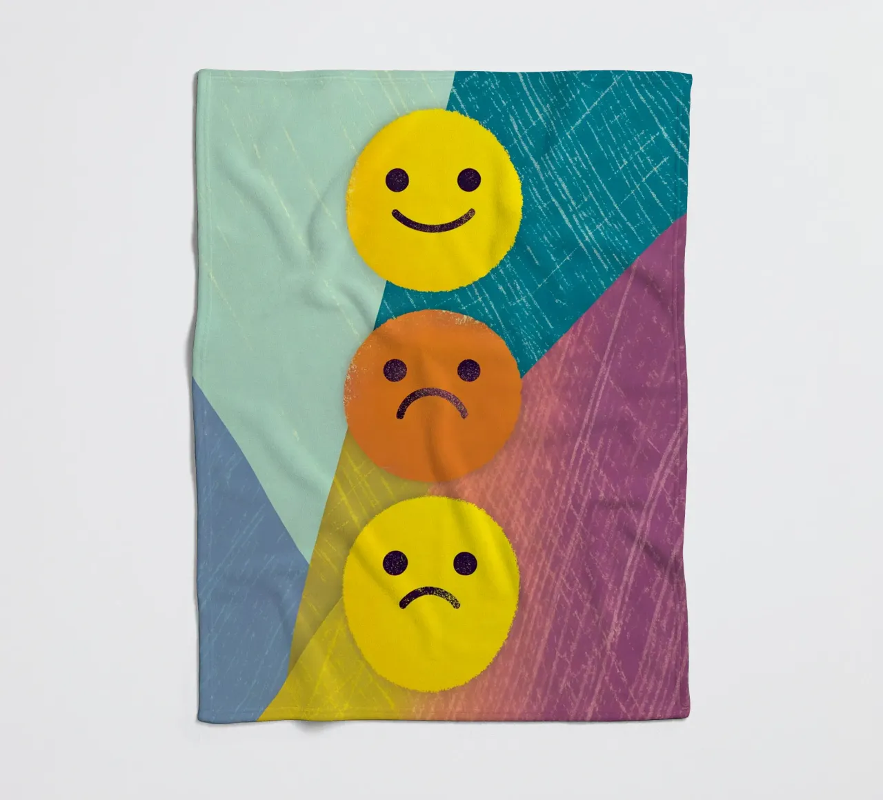 Espressioni di gioia, tristezza e delusione coperta in pile da LOYAL SHOP