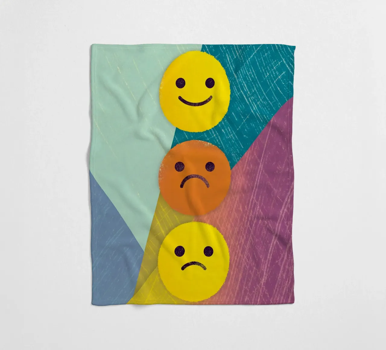 Espressioni di gioia, tristezza e delusione coperta in pile da LOYAL SHOP